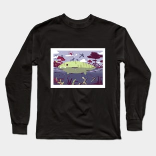 Saltwater Crocodile in Mangrove Swamp Long Sleeve T-Shirt